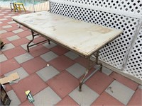 Vintage 72” Table w Folding Legs