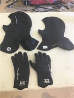 Scuba diving hoodies and gloves