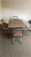 Card Table w 4 Chairs , Samsonite