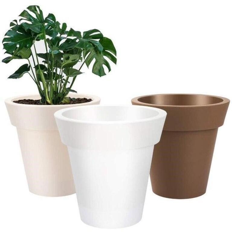 Worth Garden Plastic Round 12 Inch Indoor Plant Pl