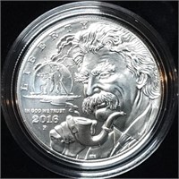 2016 Mark Twain Uncirculated Silver Dollar MIB