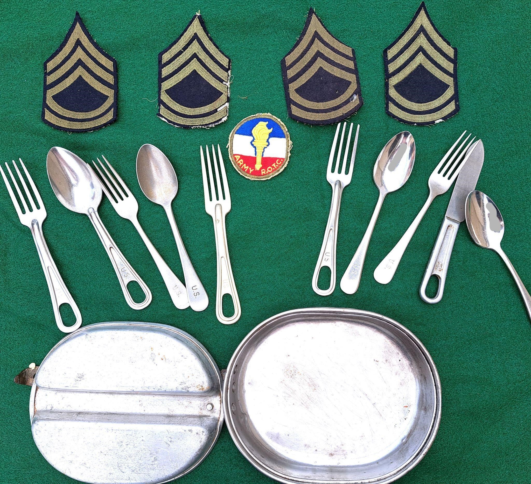 US ARMY MILITARY MESS COVERED DISH &UTENSILS PATCH