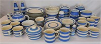 T G Green Blue English Cornishware Pottery