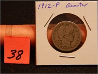 1912 P US Quarter 90% Silver