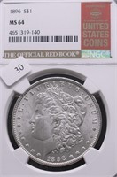 1896 NGC MS64 MORGAN DOLLAR