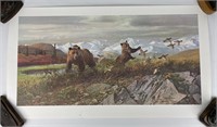 John Clymer Bears on the Tundra Signed Print