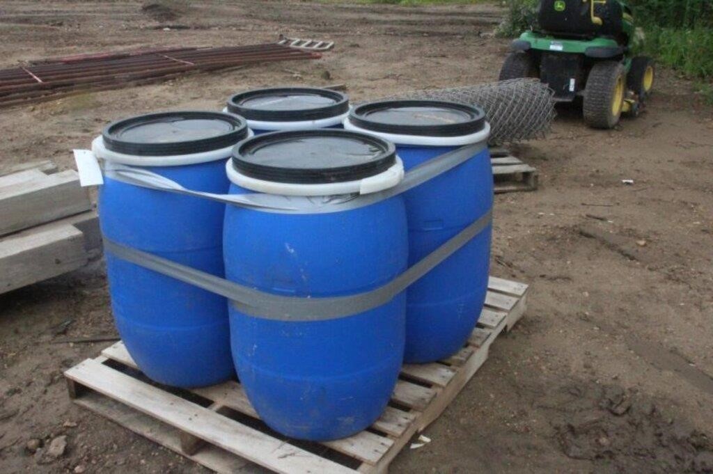 (4) Poly Barrels