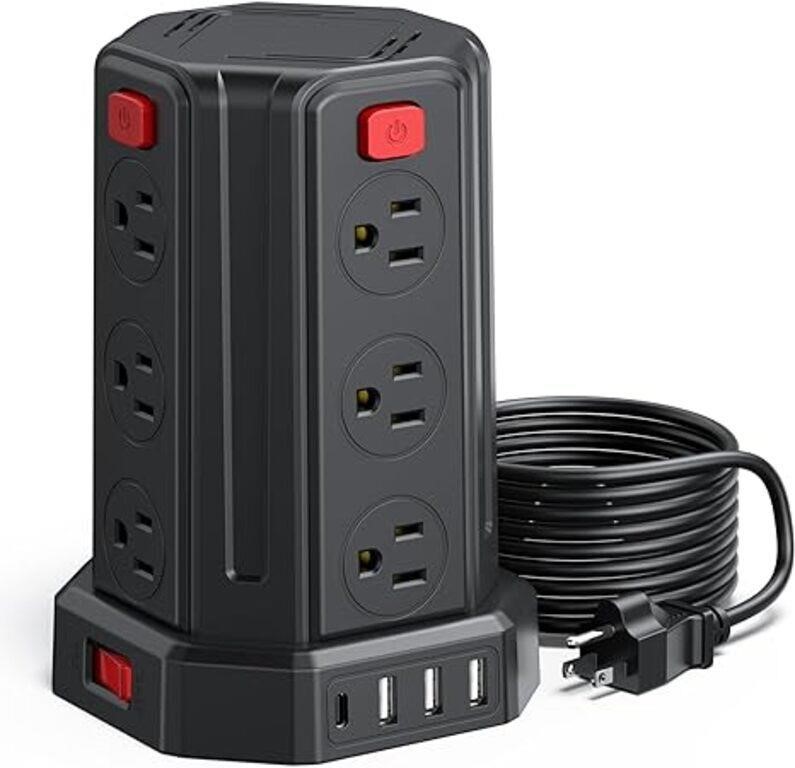 Power Strip Surge Protector, 10 Ft Extension Cord