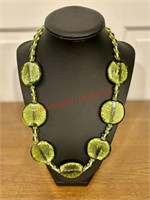 Heavy Green Beaded Necklace (Madison)