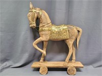Hand Carved Solid Wood Horse