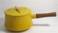 MCM DANSK QUISTGAARD YELLOW ENAMEL 2 QT. SAUCEPAN