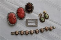 LOT OF CAMEO JEWELRY
