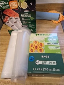 New Box of Quart Food Saver Bags & Rolls of