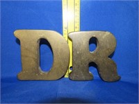 Brass Letter D & R