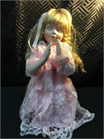 Porcelain Praying Girl Doll