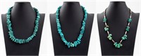 Natural Turquoise Graduated Bead Necklaces, 3