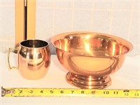 Taunton Ma Coppercraft Copper Bowl & Mug