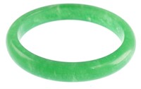 Chinese Variegated Green Jade Bangle Bracelet