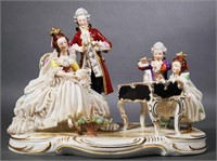 German Porcelain Lace Figural Group, Music