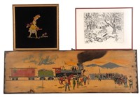 Vintage Art (Walter Lee) and Other Prints (3)