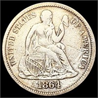 1864-S Seated Liberty Dime LIGHTLY CIRCULATED