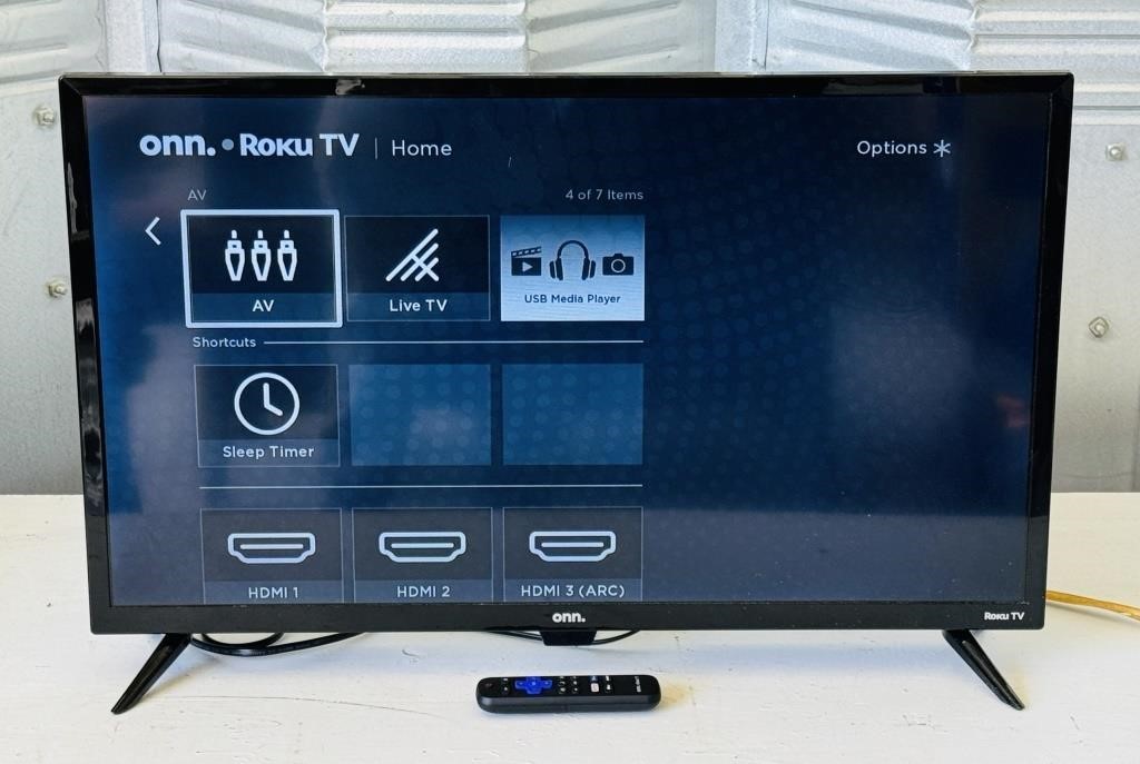 Onn Roku TV, 32”, with Remote, works