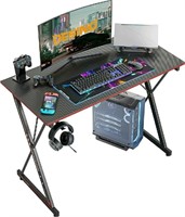 New DESINO, Computer Gaming Desk, Black, 101cmL x