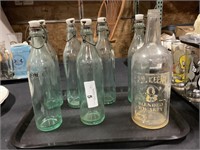 6  Vintage Brehm Beverage Bottles.