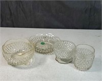 4 pieces of diamond point glass