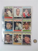 45 cartes de baseball Topp 1964 trading cards