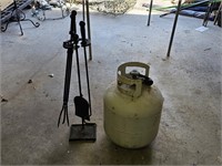 Propane Tank and Fireplace Tools