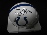 JOE FLACCO SIGNED COLTS MINI HELMET JSA COA