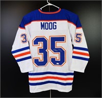 SIGNED ANDY MOOG OILERS JERSEY JSA