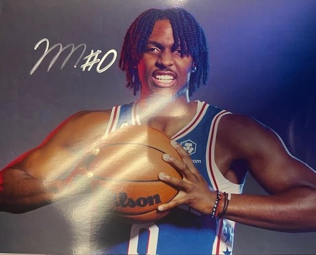 76ers Tyrese Maxey Signed 8x10 with COA