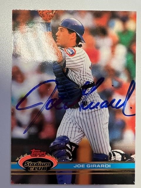 Joe Girardi Signed Card with COA