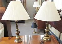 Pair of Brass Table Lamps