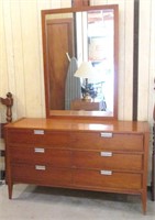 Basic Witz Mid Centruy Modern Dresser w/Mirror