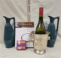 Wine Pitchers, Ice Bucket, Wine Books, Cheese