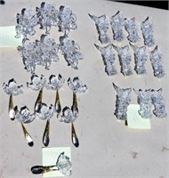 25 Clear Crystal Looking Angel Ornaments 3 Designs