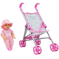 DREAM COLLECTION: Stroller Set with 12" Baby...