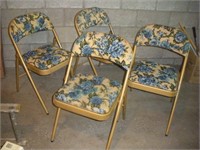 4 Cushioned Folding Chairs