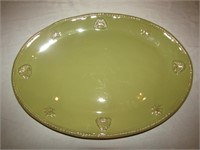 Green Serving Platter 18" Has Small Chip