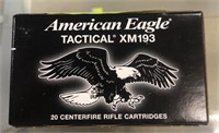 20 ROUNDS AMERICAN EAGLE 5.56 55 GR FMJ