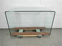 Bent Glass Table / Desk - Dolly Not Included