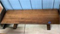 Wood Coffee Table 5’ W x 20” D