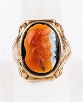 10K Gold and Cameo Ring