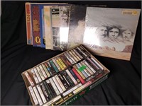 CASSETTE TAPES & RECORDS LPS