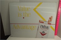 Metal Prime Tobacco Advertisement Sign
