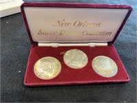 3- Uncirculated Morgan Silver Dollars, 1883-O,
