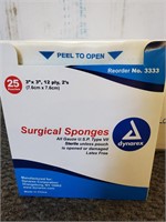 (48) Trays of 25. 3"×3" Surgical Sponges